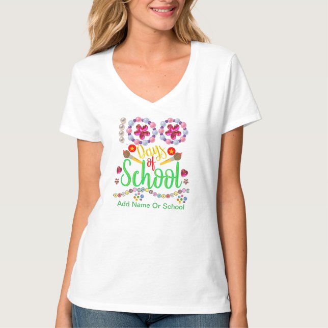 T-shirt Célébrez Cute 100 Jours d'école  (Devant)