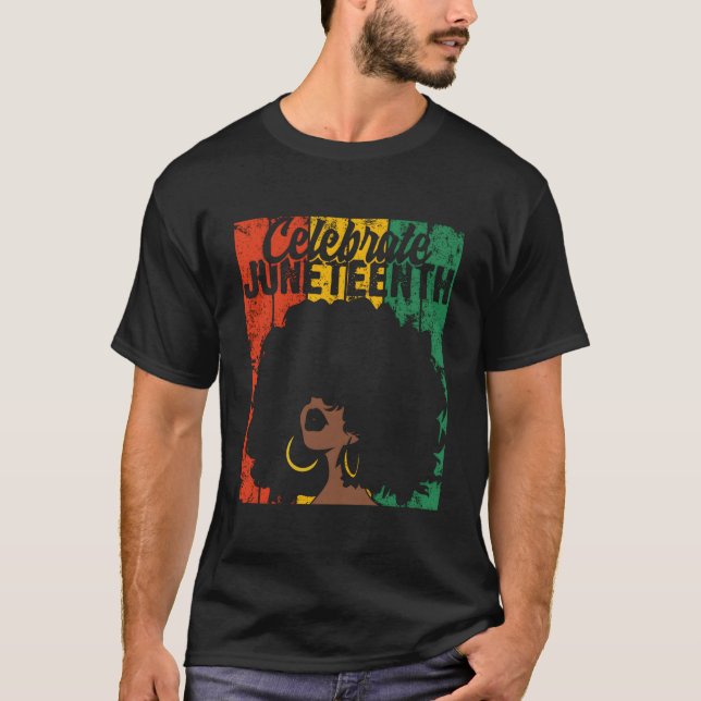 T-shirt Célébrez Junenth Couleurs Africaines (Devant)