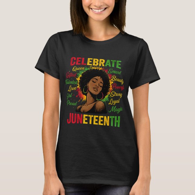 T-shirt Célébrez Juneteenth (Devant)
