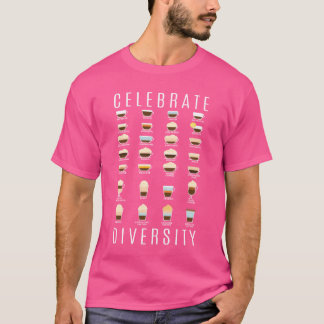 T-shirt Célébrez la diversité des cafés fille café