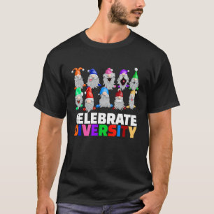 T-shirt Célébrez la diversité drôle de chemise de gnome de