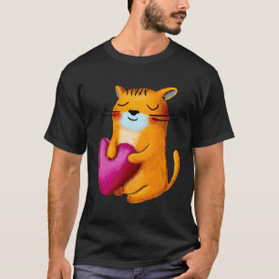 T-shirt Célébrez l'amour avec la Saint-Valentin Mignon Cha
