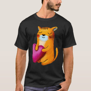 T-shirt Célébrez l'amour avec la Saint-Valentin Mignon Cha