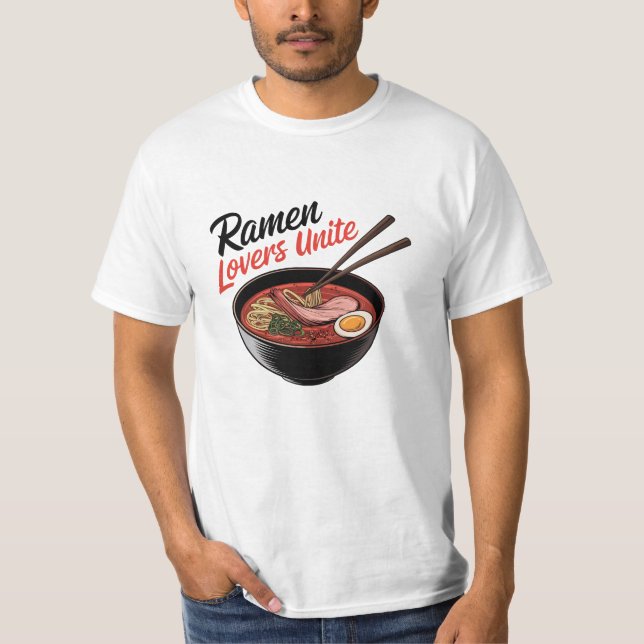 T-shirt Célébrez l'amour des nouilles avec des dessins Ram (Devant)