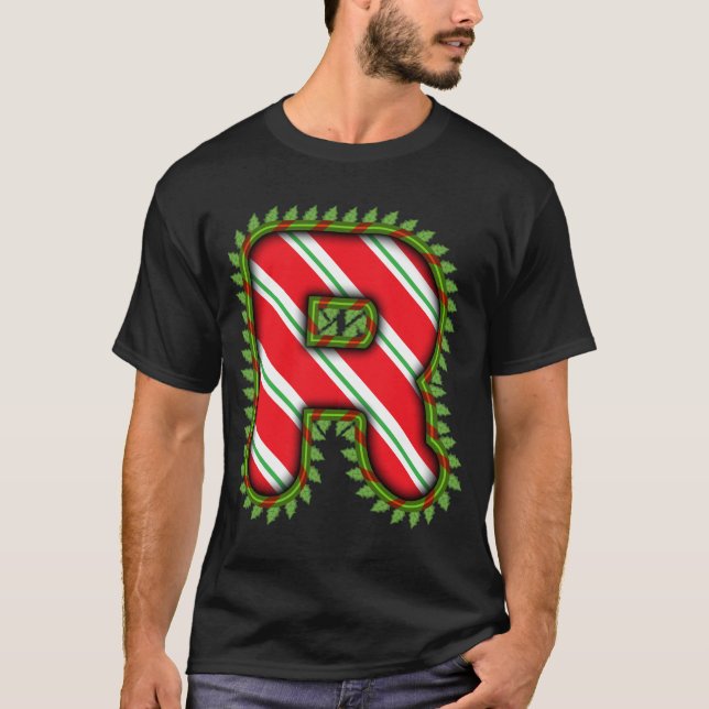 T-shirt Célébrez Noël avec les lettres de votre nom (Devant)