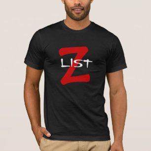 T-shirt Célébrités de liste de la Z-liste Z de CONCEPTION