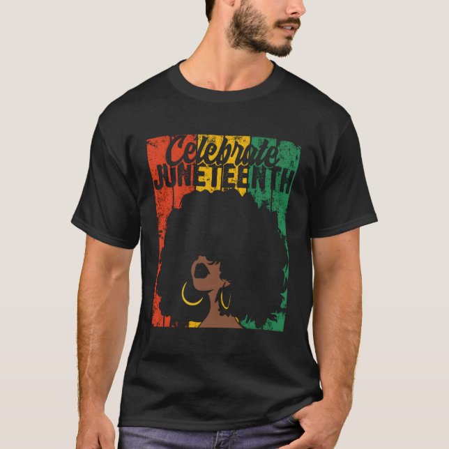 T-shirt Célébrons la Dixième Couleur Africaine (Devant)