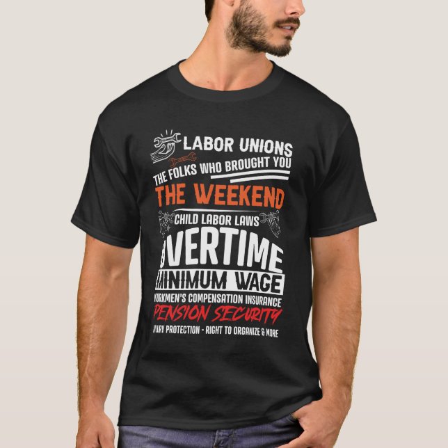 T-shirt Célébrons l'héritage des syndicats (Devant)