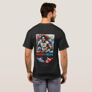 T-shirt Célébrons l'unité avec nos "deux drapeaux - un