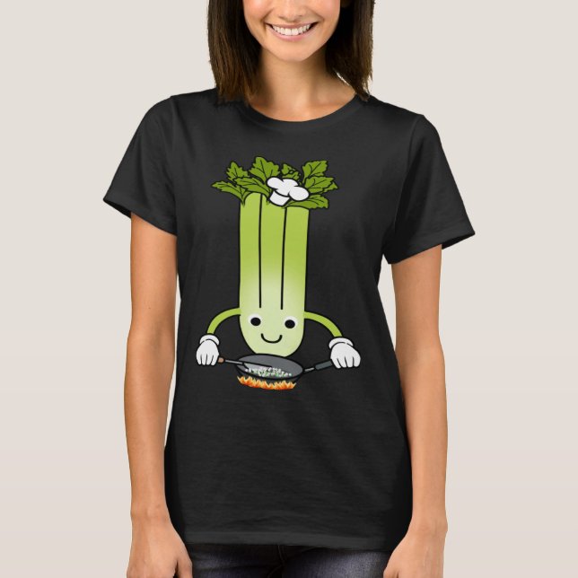 T-shirt Celery Chef Ironic Saying Leek Vegetables (Devant)