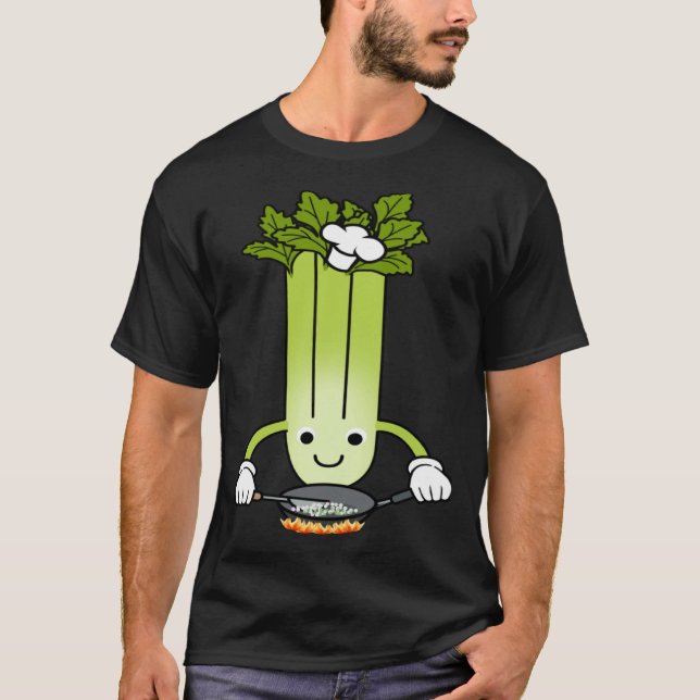 T-shirt Celery Chef Ironic Saying Leek Vegetables (Devant)