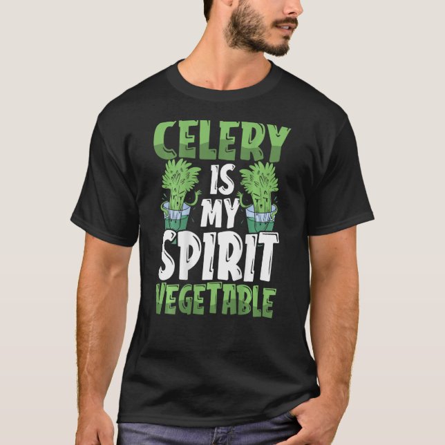 T-shirt Celery est mon esprit Légumes Dessin Légumes (Devant)