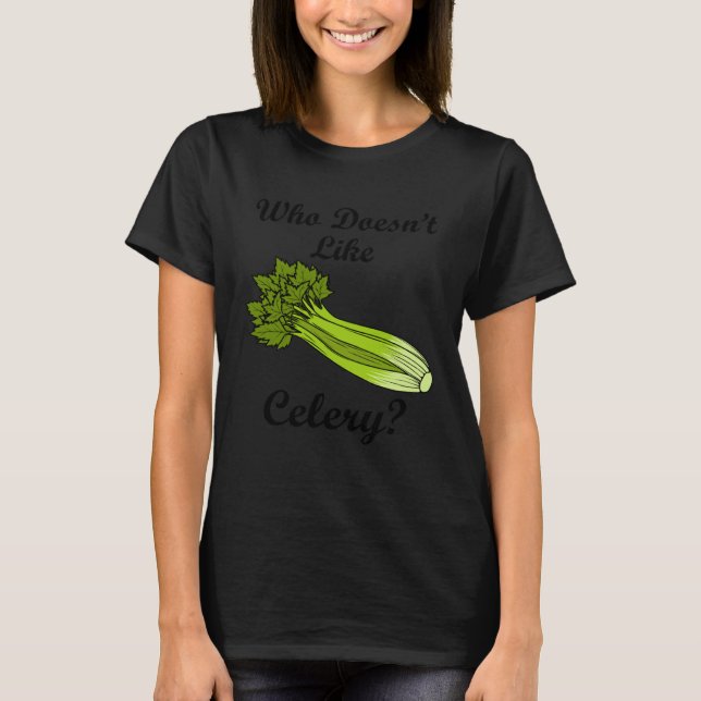 T-shirt Celery Food Vegetable Delicious Leek (Devant)