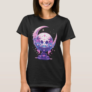 T-shirt Céleste Lune Boule en cristal Pastel Goth avec