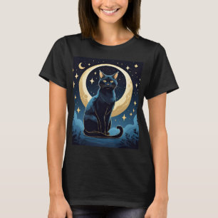 T-shirt céleste - Lune mystique et étoiles sous