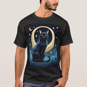 T-shirt céleste - Lune mystique et étoiles sous