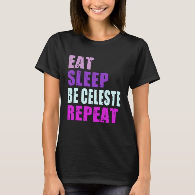 T-shirt Celeste Manger Le Sommeil Soyez Répété Celeste (Devant)
