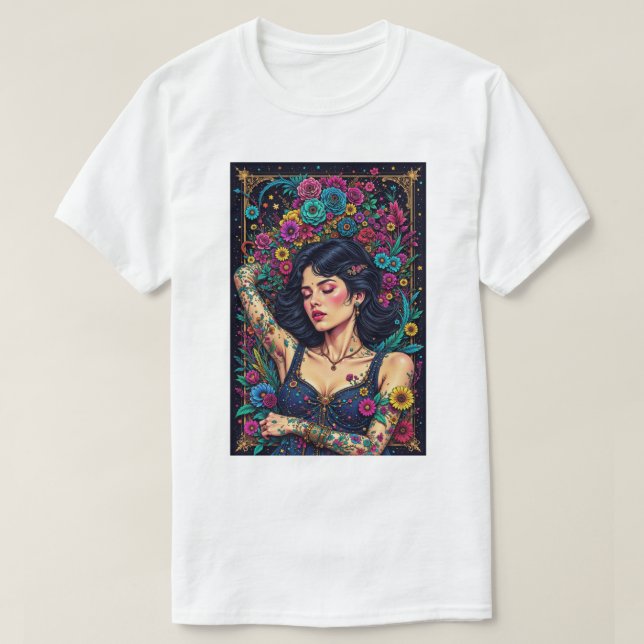 T-shirt Celestial Bloom T-Shırt (Design devant)