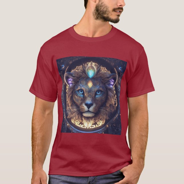 T-shirt "Celestial Feline Guardian" (Devant)