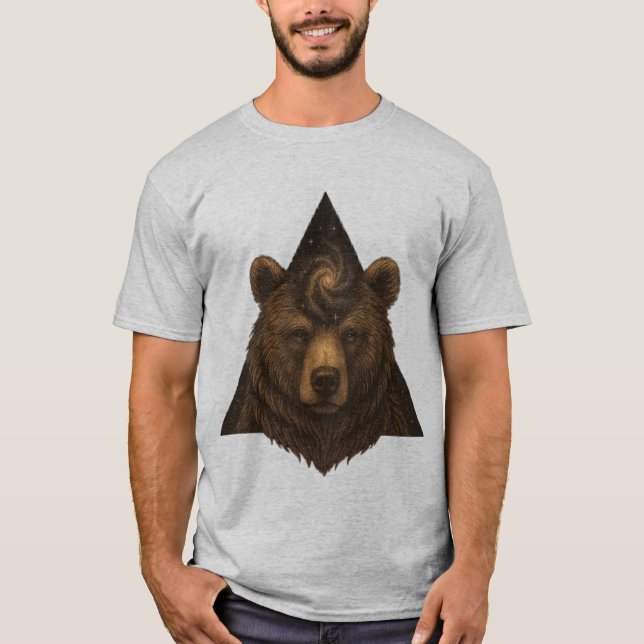 T-shirt CELESTIAL INSTINCT – The Bear Who Holds the Stars (Devant)