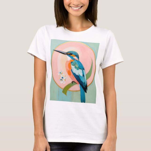 T-shirt Celestial Kingfisher: A Study in Azure and Gold (Devant)