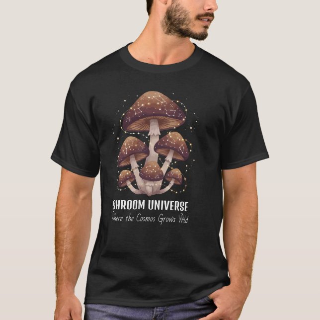 T-shirt Celestial Mushroom Constellation Universe (Devant)