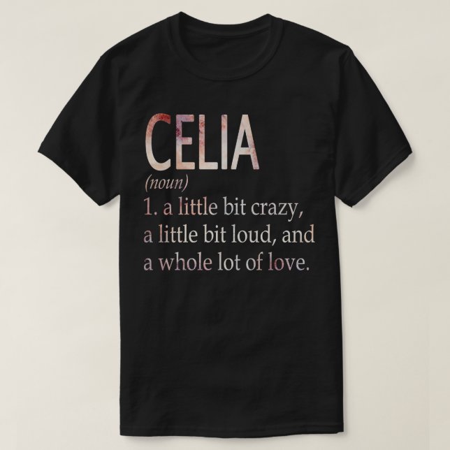 T-shirt Celia Fille Nom Définition (Design devant)