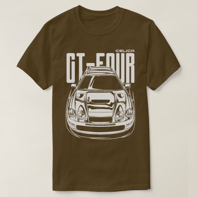 T-shirt Celica GTFour (impression blanche) (Design devant)