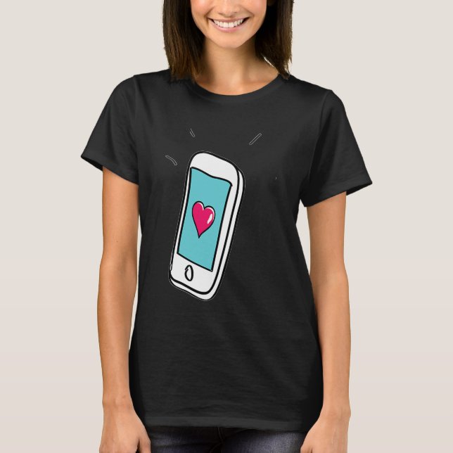 T-shirt Cell Phone Love (Devant)