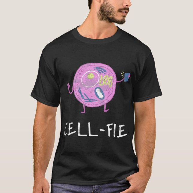 T-shirt CellFie Cool Funny Biologyeacher Student Gift boy (Devant)