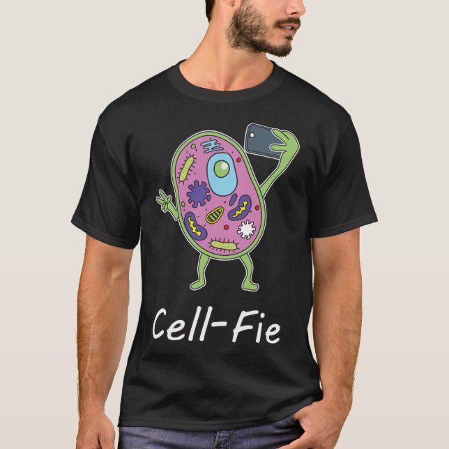 T-shirt CellFie Funny Science Biology retro (Devant)