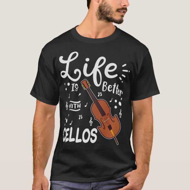 T-shirt Cello Cellist Cellin S2 (100) (Devant)