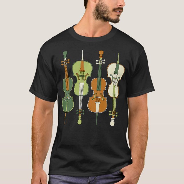 T-shirt Cello Cellist Cellin S2 (107) (Devant)