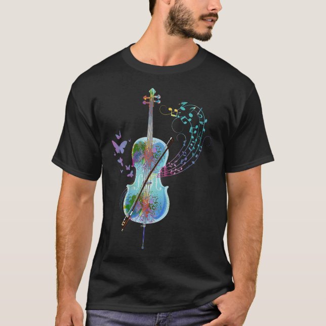 T-shirt Cello Cellist Cellin S2 (155) (Devant)