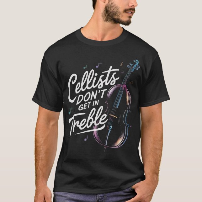 T-shirt Cello Cellist Cellin S2 (205) (Devant)
