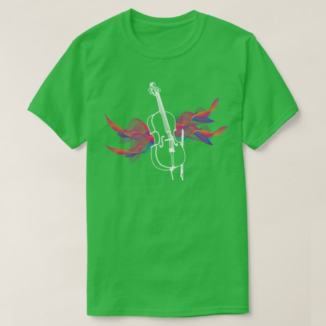 T-shirt Cello de la vague de musique (Design devant)