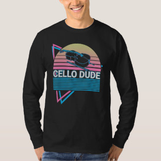 T-shirt Cello Dude Cello Dude Cellist Retro