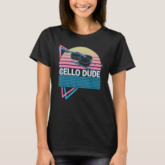 T-shirt Cello Dude Cello Dude Cellist Retro