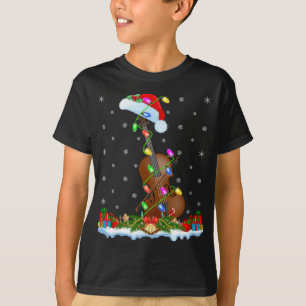 T-shirt Cello Music Lover Correspondant Santa Hat Cello Ch