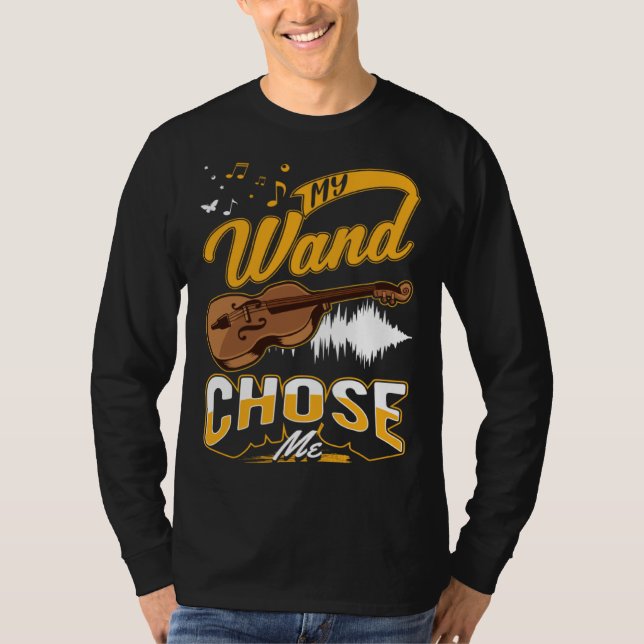 T-shirt Cello My wand chose me Cellist Cello (Devant)