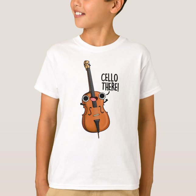 T-shirt Cello There Funny Music Pun (Devant)