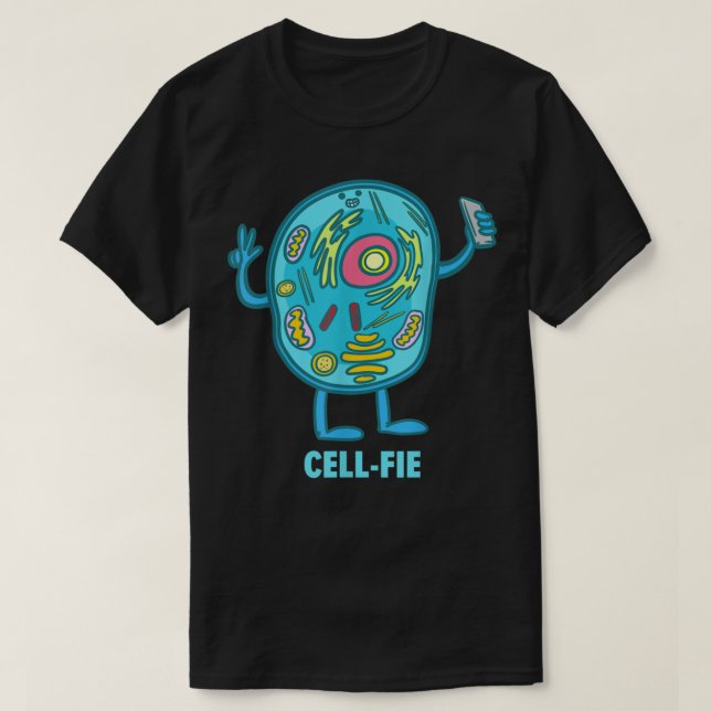 T-shirt Cellule Fie Funny Cellule Selfie Science Biologie  (Design devant)