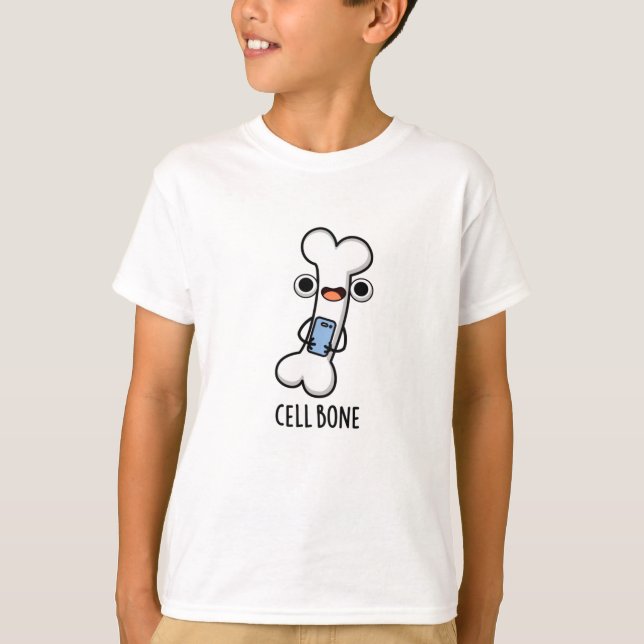T-shirt Cellule Os Funky Téléphone Cellulaire Pun (Devant)