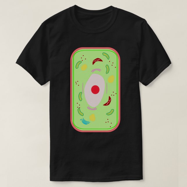 T-shirt Cellule plante avec le corps de Mitochondria Golgi (Design devant)