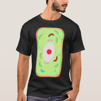 T-shirt Cellule plante avec le corps de Mitochondria Golgi