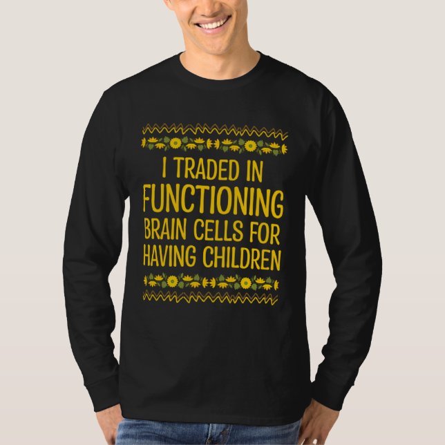T-shirt Cellules cérébrales fonctionnelles Maman Pun Mère  (Devant)
