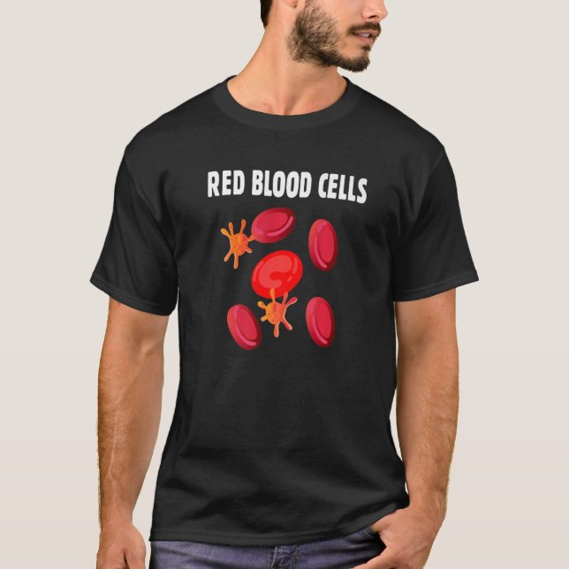 T-shirt Cellules de sang rouge Immunité cellulaire Nombre  (Devant)