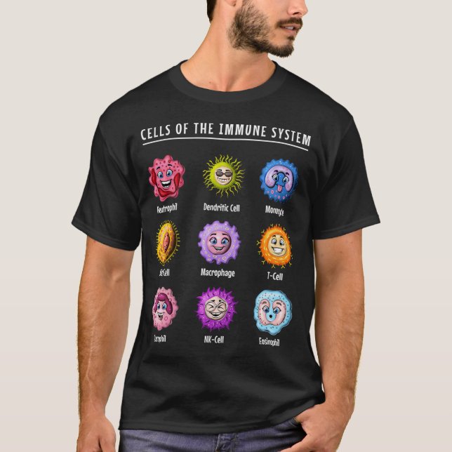 T-shirt Cellules du système immunitaire de biologie (Devant)