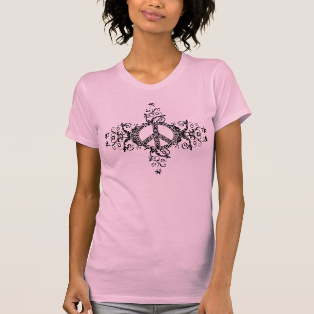 T-shirt celtic de paix de fleur (Devant)