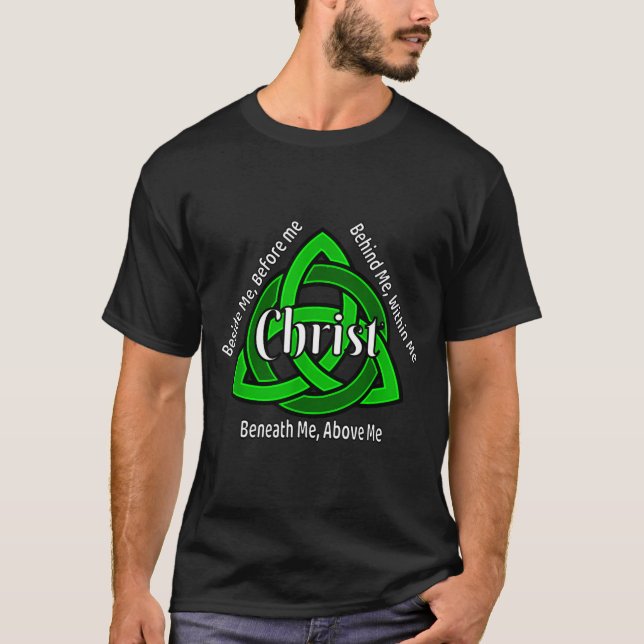 T-shirt Celtic Trinity Kno Prière chrétienne de Saint-Patr (Devant)